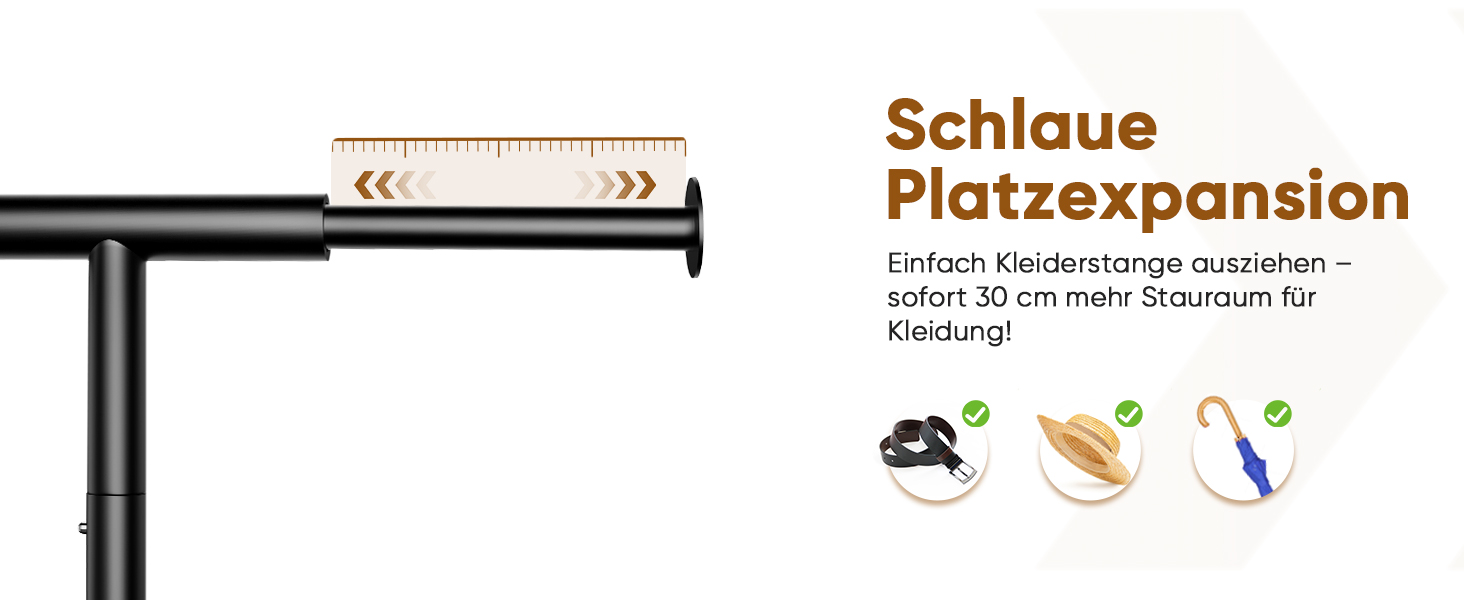 Підвісний стійка для одягу HOKEEPER на колесах, 136 кг, важкий, висувна штанга (S002K)