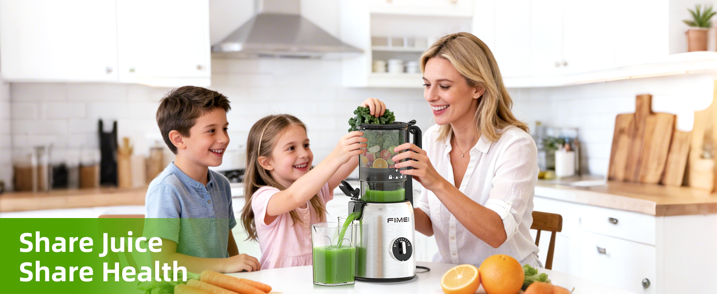 Шнекова соковижималка FIMEI Slow Juicer з широким завантажувальним отвором 135 мм