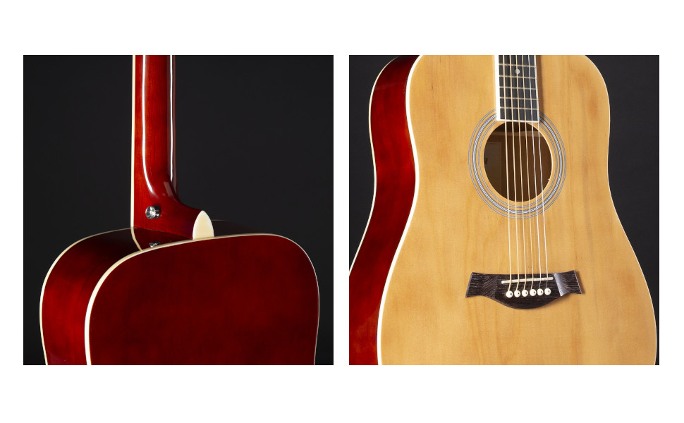 Акустична гітара Red Hill D-1-CE Dreadnought з Cutaway, електроакустична, липа, чорний колір