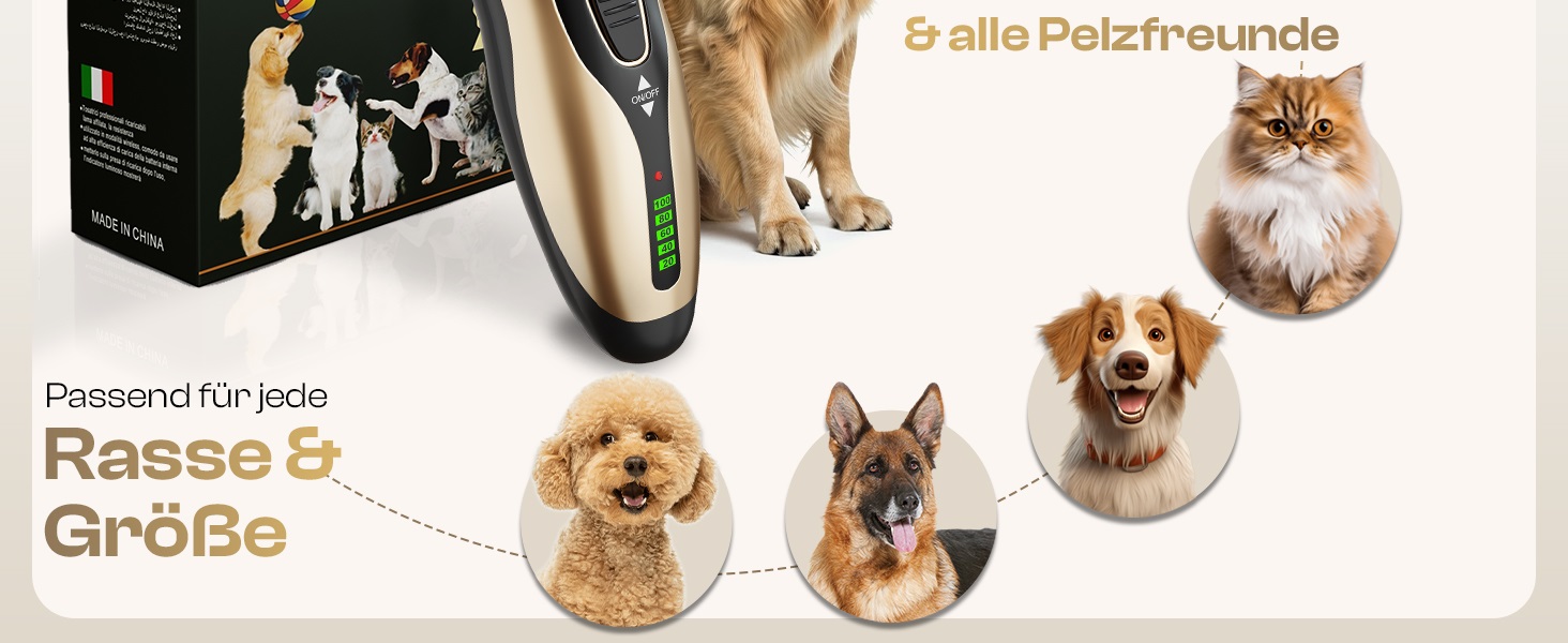 Професійна електрична машинка для стрижки собак GLOBAL TECH Leise - для собак, котів та інших домашніх тварин