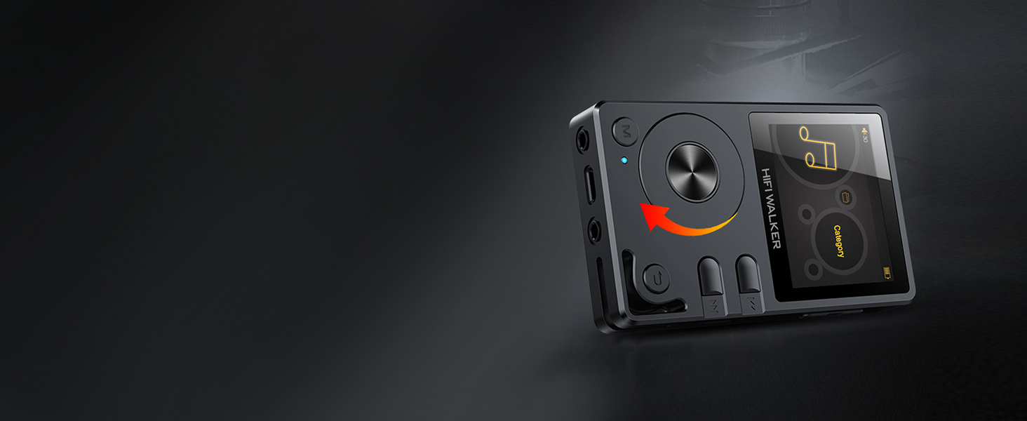 HIFI WALKER H2 MP3 плеєр з Bluetooth 5.2, DSD DAC Hi-Res FLAC плеєр, 64GB пам'яті, розширюваний до 512GB