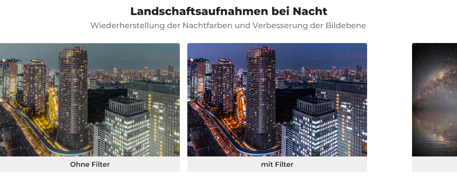 Фільтр K&F Concept Nano-X 82mm Natural Night Astroklar для нічної зйомки та астрофотографії