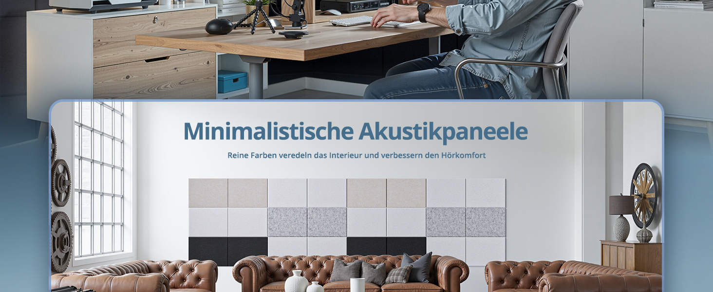 Акустичні панелі для шумоізоляції стін прямокутні, самоклеючі панелі з високою щільністю для звукопоглинання та декору, 30x40x0.9 см, 12 шт, колір верблюжий