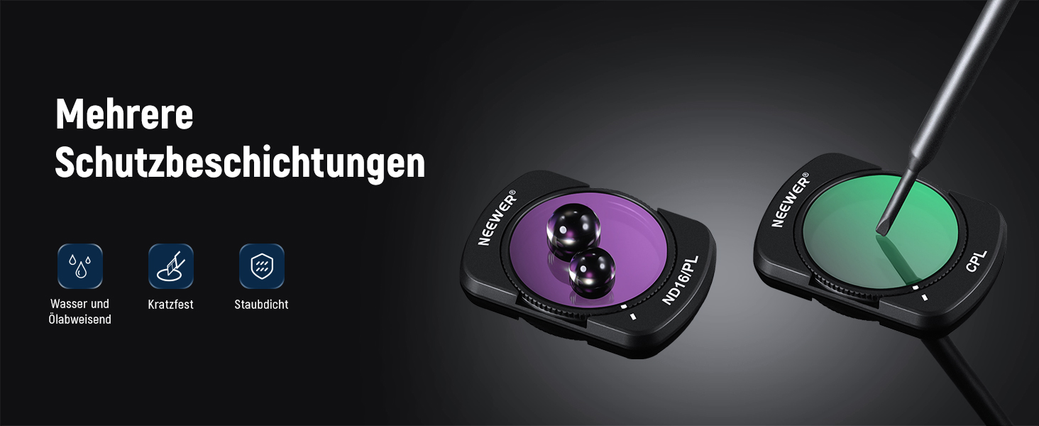 Набір фільтрів NEEWER для DJI Osmo Pocket 3: ND/CPL, UV, 6 шт.