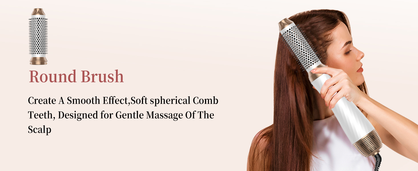 Air Styler 6 в 1: Набір для укладки волосся з фен-щіткою, дифузором та плойкою, для створення об'єму, локонів та випрямлення (сірий)