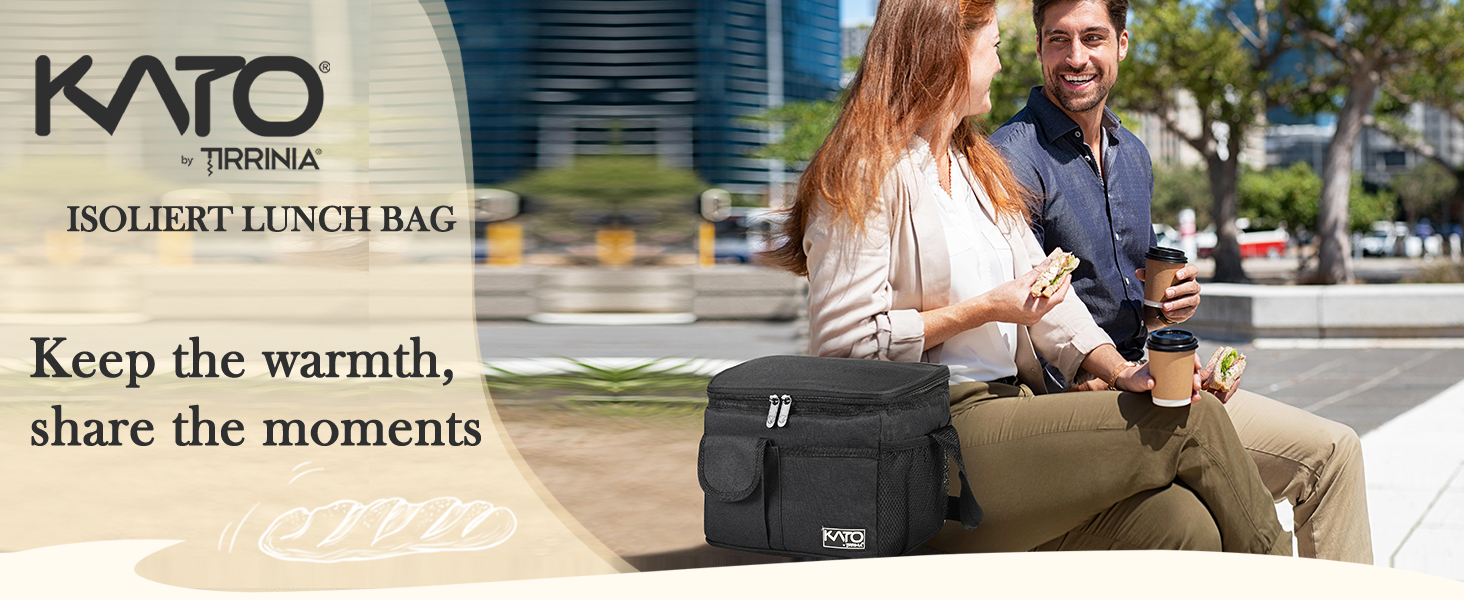 Термосумка Kato Tirrinia 17L (23 банки) - велика, чорна, водонепроникна для пікніків, роботи, пляжу