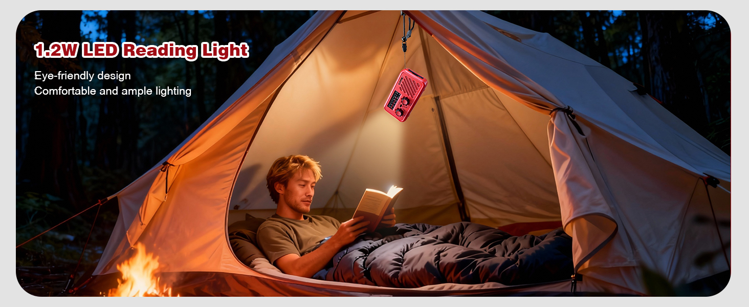 Радіоприймач Kurbelradio з навушниками, AM/FM/SW, сонячне аварійне радіо, 2000mAh Power Bank, радіо на батарейках, будівельне радіо з всесвітнім приймачем, ліхтарик SOS для аварійного обладнання 297-Red