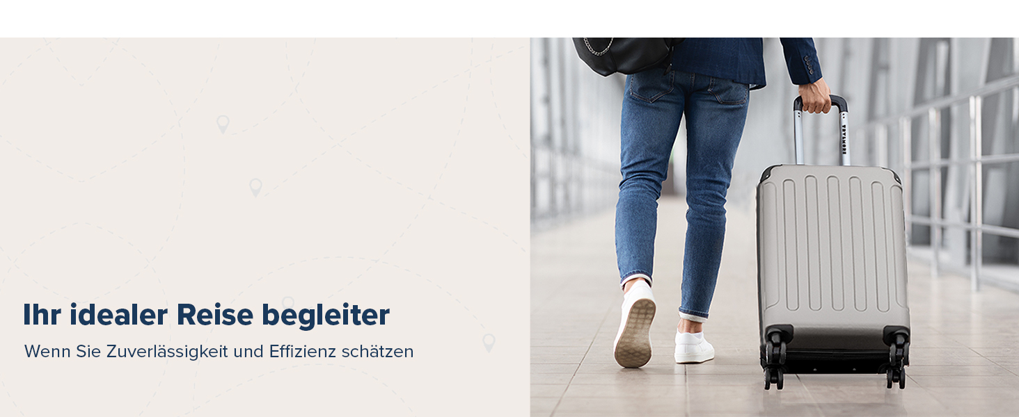 Чемодан ручної поклажі TRVLMORE 54x36x20 см - валіза на колесах, ручний чемодан, валіза з жорстким корпусом, легкий ручний чемодан, валіза на колесах