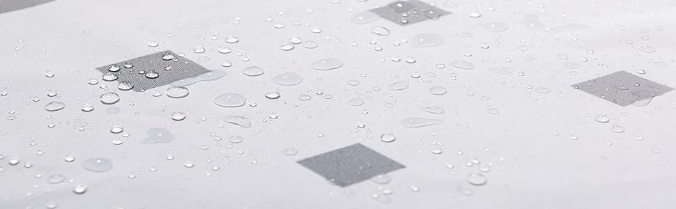 Штора для душу YOUNG DA текстильна біло-сіра з малюнком