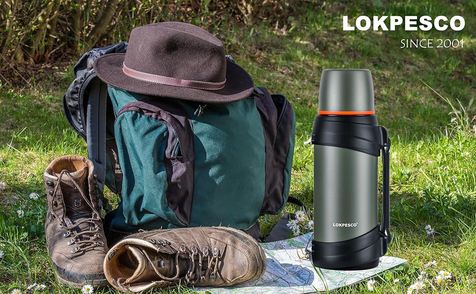 Термофляка з нержавіючої сталі 2л з 2 чашками, камуфляж, 24 години, BPA-free, для гарячих та холодних напоїв