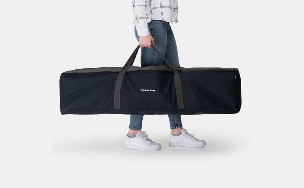 Розкладне ліжко для кемпінгу Qeedo Quick Jimmy - стабільне, 210 x 81 см, до 150 кг, сірий