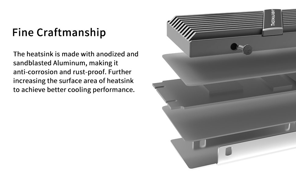 Радіатор охолодження SSD Thermalright TR-M.2 2280 для M.2 NVMe SSD, 13 мм, з теплопровідною пастою