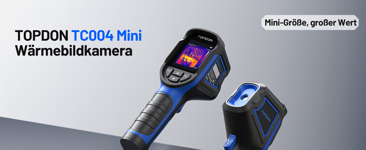 Тепловізор TOPDON TC004 Mini: 240x240 IR, до 15 годин роботи, -20°C до 450°C, 25Hz. Ідеально для діагностики будівель, виявлення витоків, HVAC