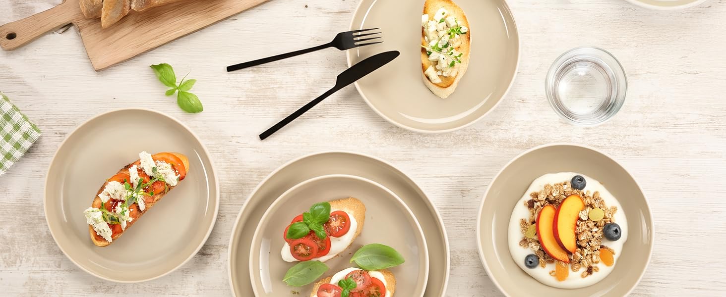 Набір кавових чашок Moritz & Moritz CAVO Stone (6 шт.) - 500 мл, кераміка, стильний дизайн з ручкою