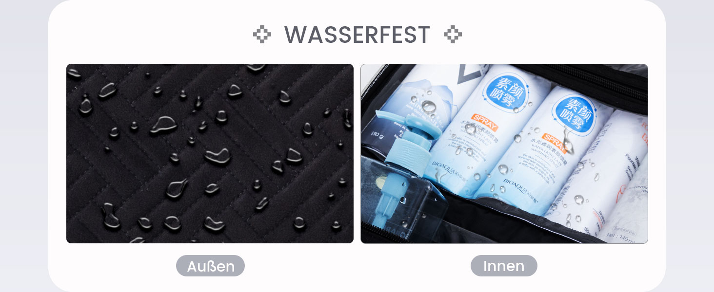 Сумка для косметики OVEVOOK чорна з відділенням для прикрас (M-Update) - водонепроникна, з гачками