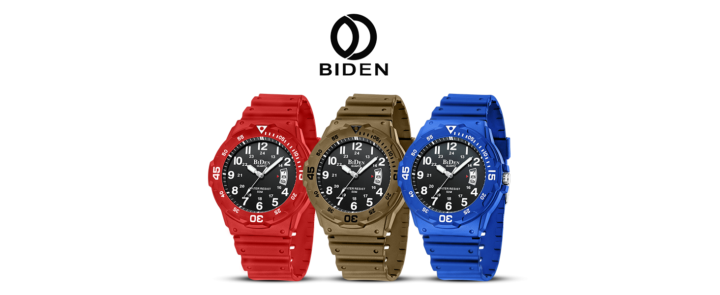 HANPOSH чоловічий годинник: аналоговий кварцовий годинник для чоловіків з датою, водонепроникний 50M, стильний дизайн, силіконовий ремінець (06- Khaki Schwarz)