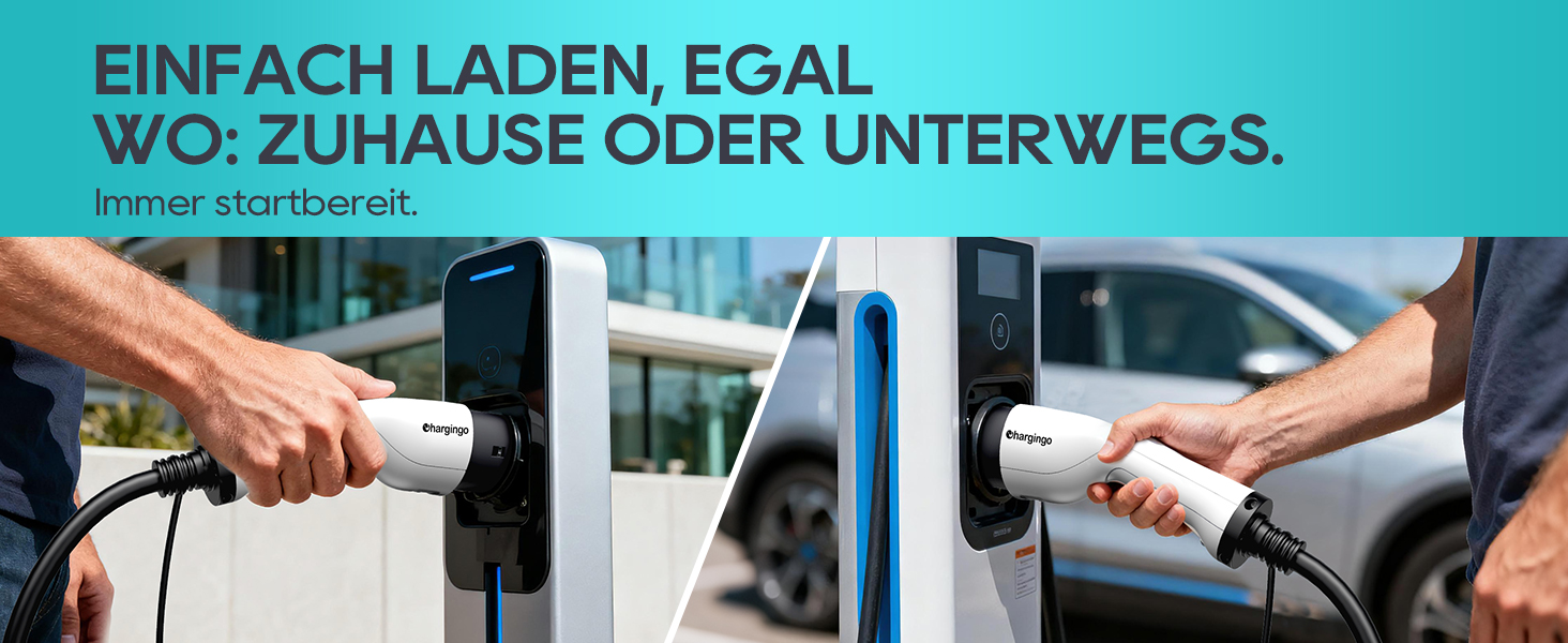 Портативний зарядний пристрій для електромобіля Type 2 (Schuko) 3.68kW, 6-16A, LCD, 5м, IP65, 16A, 22kW, CCS2, IEC 62196-2