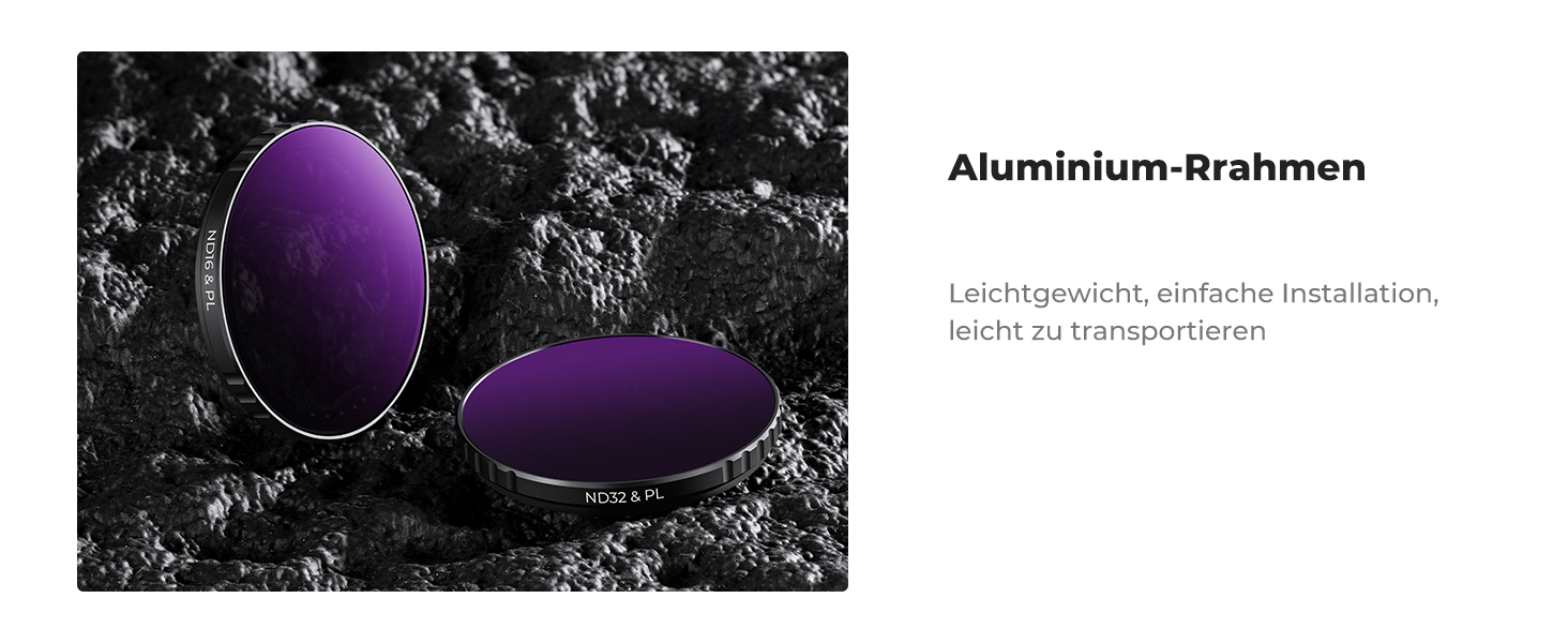 Фільтри ND/PL K&F Concept для DJI Osmo Action 4/5 PRO - набір (ND8/PL, ND16/PL, ND32/PL, ND64/PL)