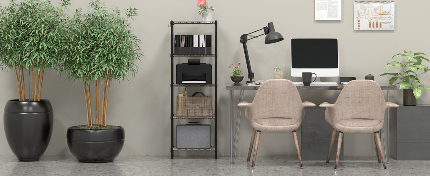 WORKPRO Regal für Wohnzimmer, Lagerregal aus Metall