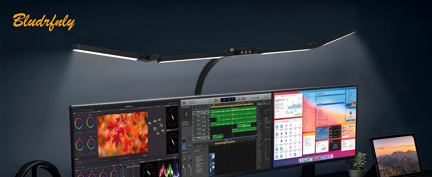 Світлодіодна настільна лампа для столу RGB, 120 см, з пультом дистанційного керування