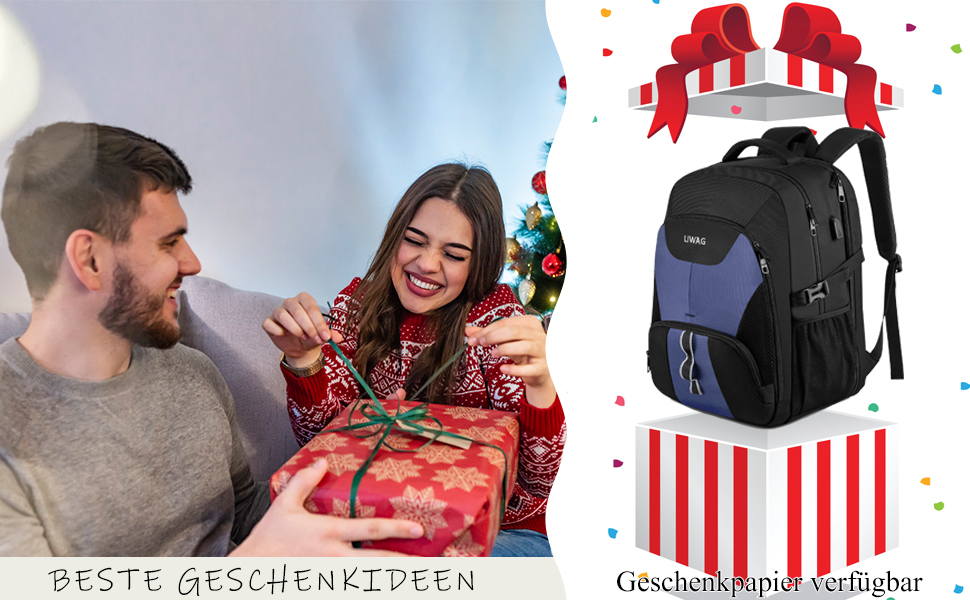 Жіночий рюкзак LIWAG 50L, водонепроникний, з відділенням для ноутбука 17 дюймів, USB-порт, антикрадійний, для роботи, подорожей, школи (блакитний)