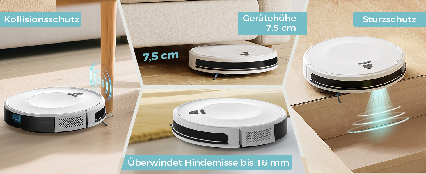 Робот-пилосос E2 з картографією, 10000 Па, 200 хв роботи, 660 мл, керування через додаток, голосовий помічник та пульт, для видалення шерсті та пилу