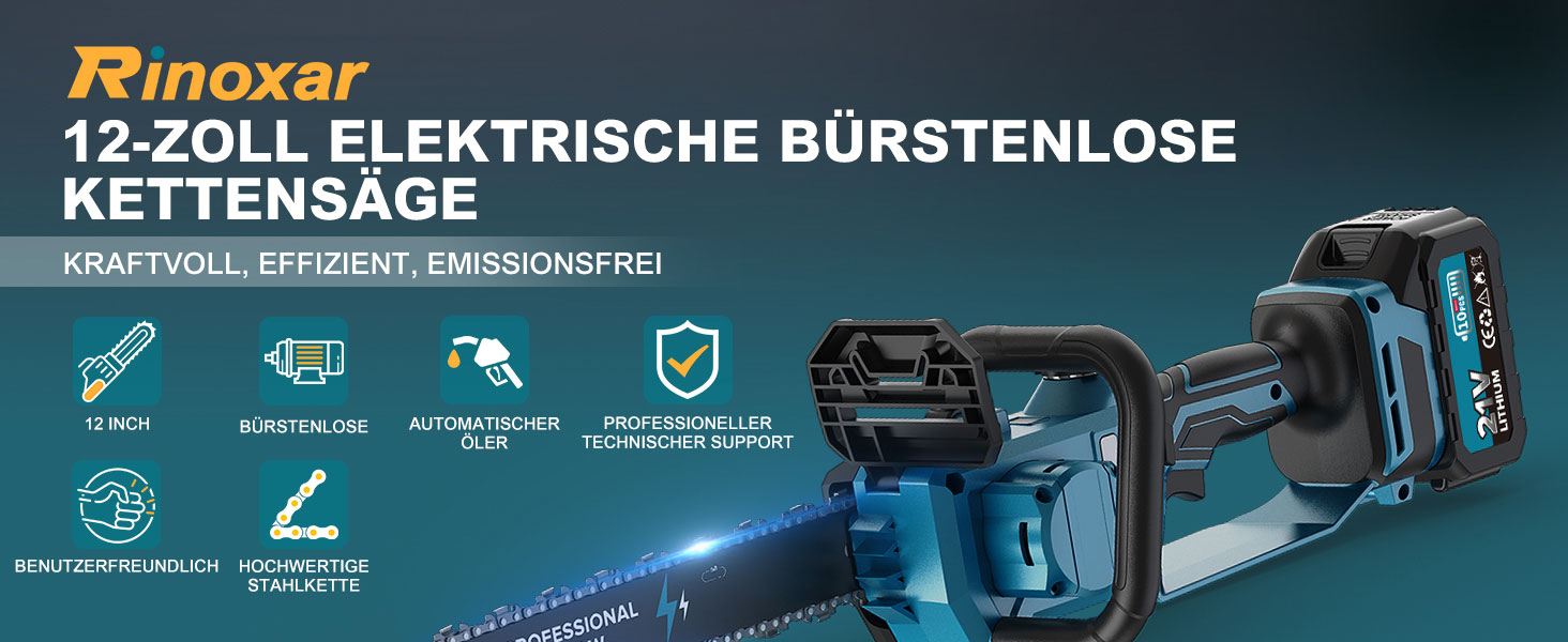 Акумуляторна міні-пила PowerCut X13: 6 дюймів, 8000mAh, автоматичний змащувач, для стрижки гілок та дерева