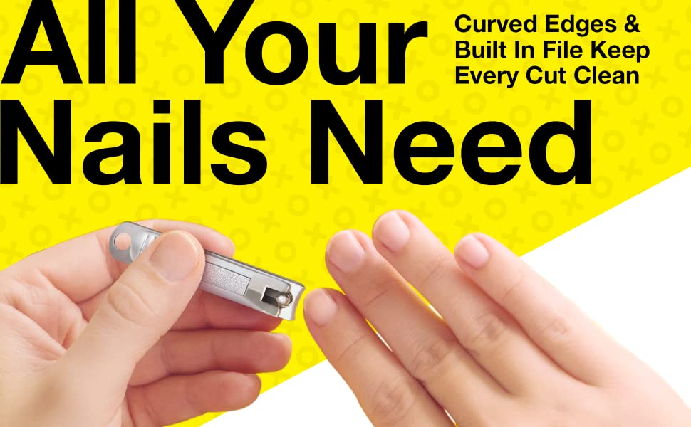 Набір ножиць для нігтів Harperton Klipit (для рук та ніг) з нержавіючої сталі, сріблястий, унісекс