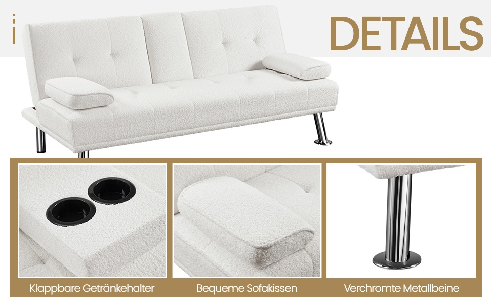 Yaheetech Folding Sleeper Sofa