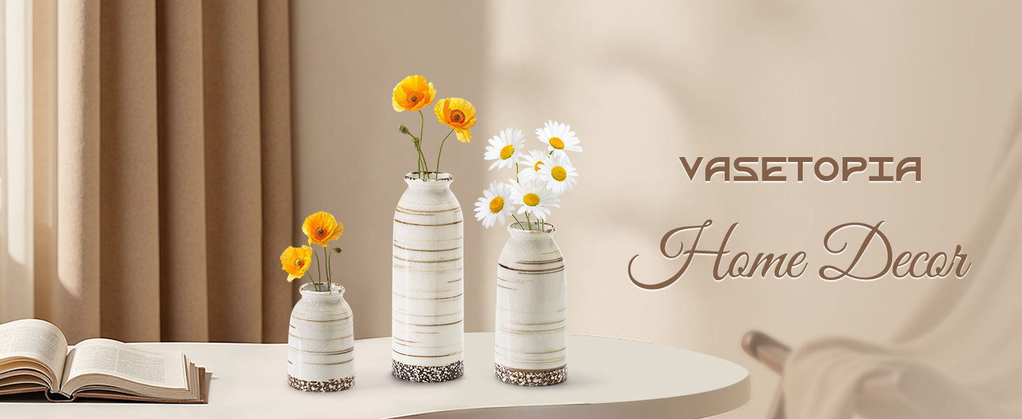 Керамічні вази 3 шт., сучасний мінімалізм, декор для дому, вази для сухоцвітів, вітальня, бежевий