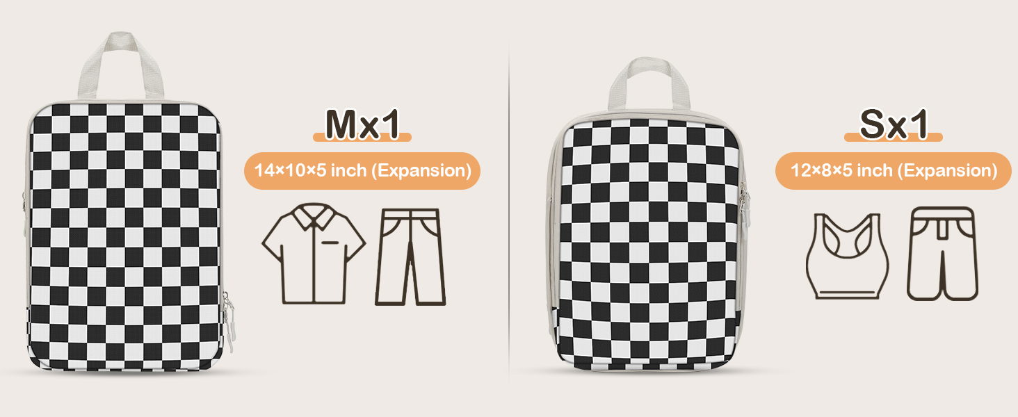 Набори для організації багажу VnioLife: 8 шт. Компресійні куби для подорожей, сумки-органайзери для валізи, рюкзака (Блакитний)