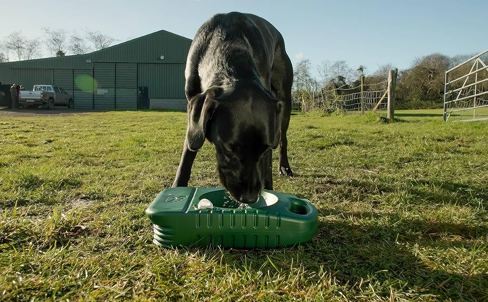 Набір для собак: годівниця та пляшка для води 4 л - портативні, зі зручним ручним захватом, стабільний диспенсер для води, компактний аксесуар для кемпінгу та подорожей з собакою