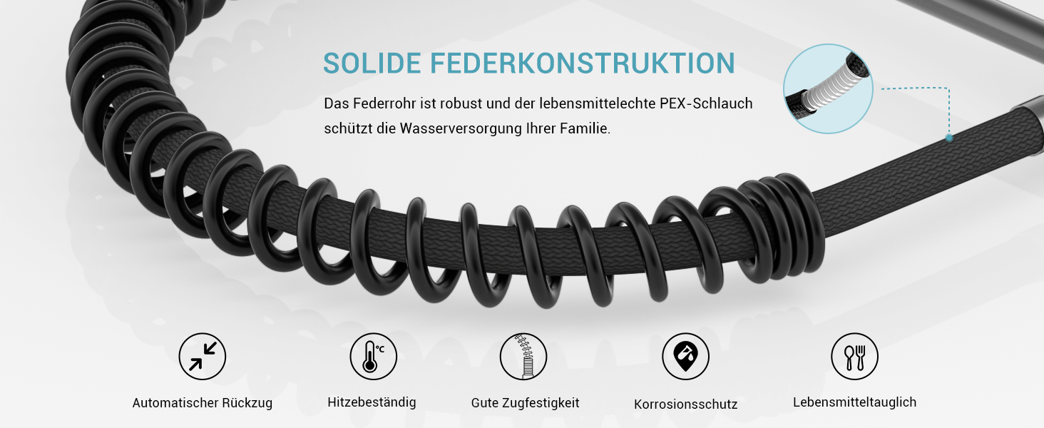 Кран кухонний APPASO 3-в-1 чорного кольору з трьома виходами, для фільтрації води, поворотний на 360°, з двома ручками, з нержавіючої сталі, низький тиск