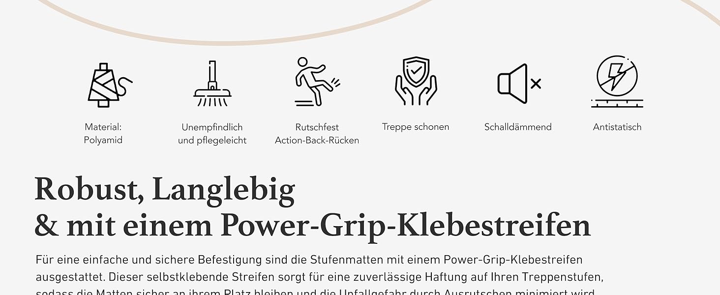 Casa Pura килимки на сходи самоклеючі напівкруглі червоні 15 шт. 65 x 23,5 см, сучасний дизайн | Casa Pura Via Veneto
