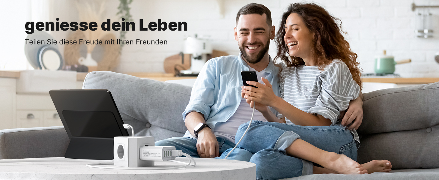 Зарядний пристрій USB 6-портовий, 33W, адаптер з QC 3.0, зарядний пристрій з декількома USB, мережевий адаптер для iPhone 16 15 14 13 12 11 Pro Max, iPad, смартфонів, білий