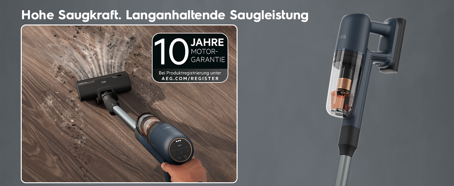 Бездротовий пилосос AEG Hygienic 7000: потужний, легкий, для алергіків, 40 хв роботи, 120 м², 5-ступенева фільтрація, для всіх поверхонь, автоматичний режим, з аксесуарами (2023)