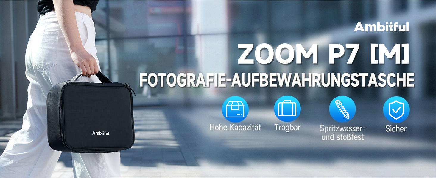 Сумка для фотоапарата AMBITFU Zoom P7 з піною та сіткою, для дронів та аксесуарів (31x25x13.5 см)