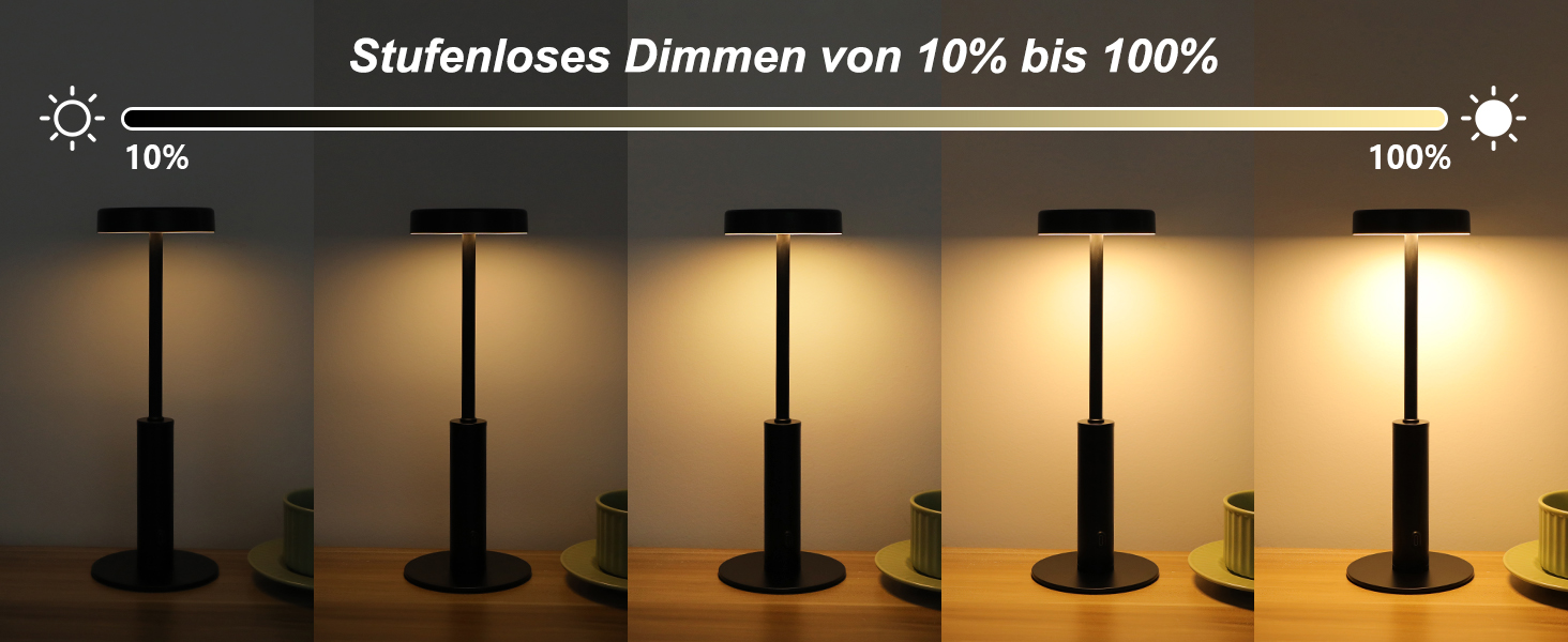 LED-лампа настільна бездротова, акумуляторна, 3 кольори, RGB, регульована яскравість, сенсорне керування, чорна. Підходить для вітальні, спальні, ресторану, вечірки, кав'ярні.