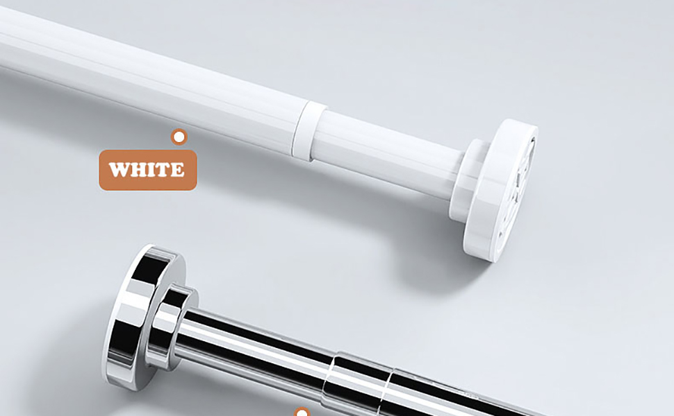 Штанга для душу Siler без свердління, розтягувана, з нержавіючої сталі, 48-200 см (Срібло)