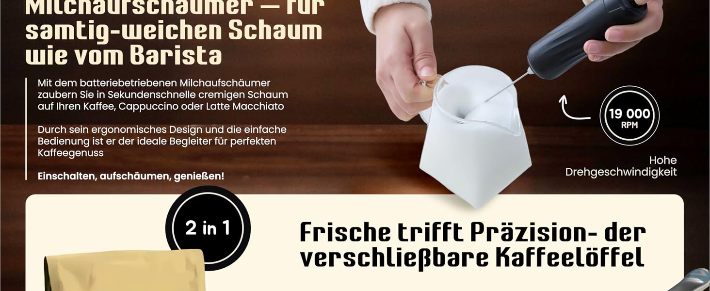 Набір для приготування кави френч-прес, термоізольований, з пітчером для спінювання молока, нержавіюча сталь (чорний, 1 літр)