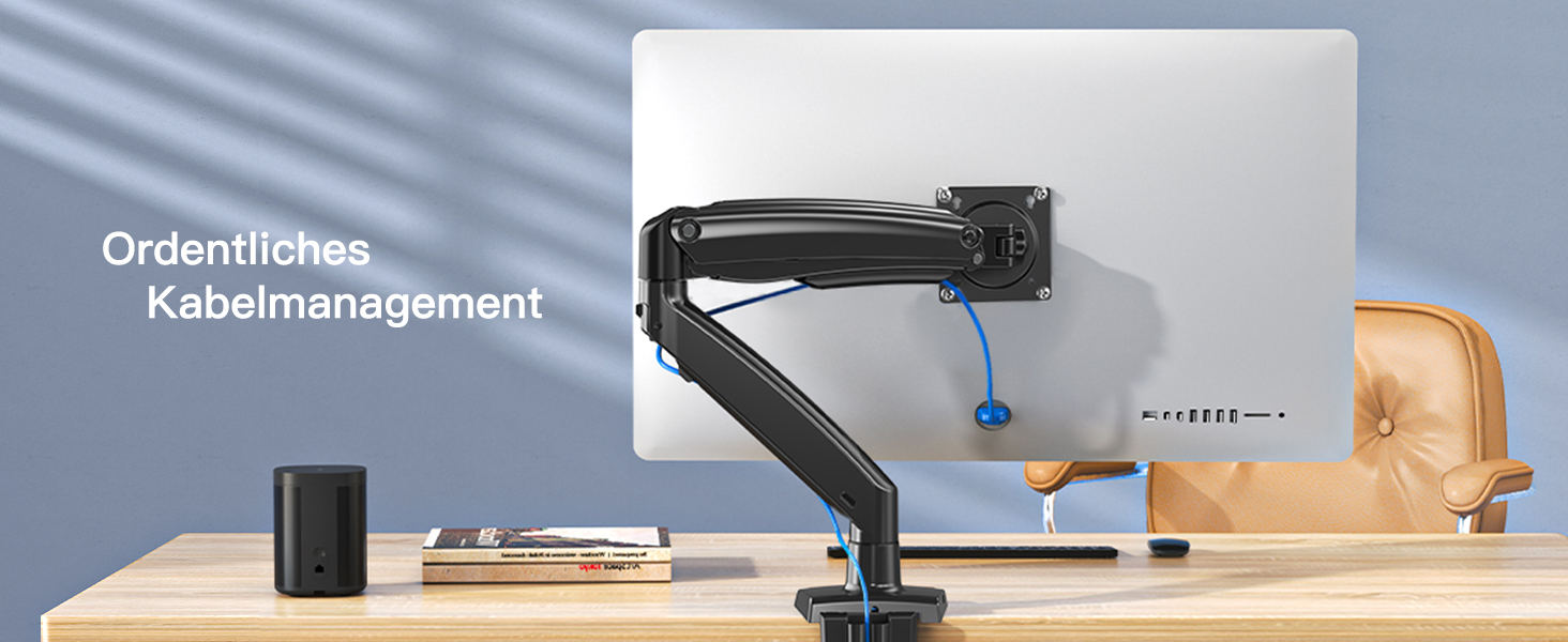 Кріплення для монітора HUANUO, 13-49 дюймів, регульований, підтримує 2-12 кг, з USB, VESA 75/100 мм