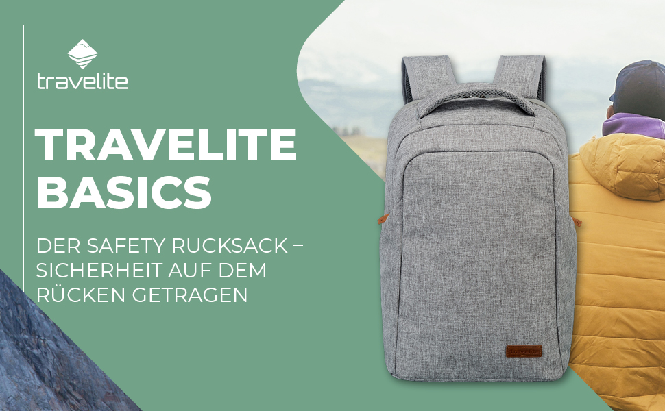 Антивандальний рюкзак Travelite SAFETY Daypack Basics з відділенням для ноутбука 15,6