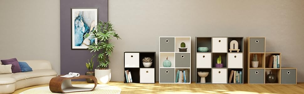 Стелаж Vida Designs Durham 10 кубів, чорний, для книг і зберігання, органайзер у вітальню