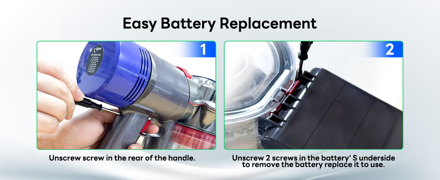 Акумулятор для пилососа Dyson V10, 7200mAh (V10 Animal, V10 Absolute, V10 Motorhead, SV12, V10 Fluffy)