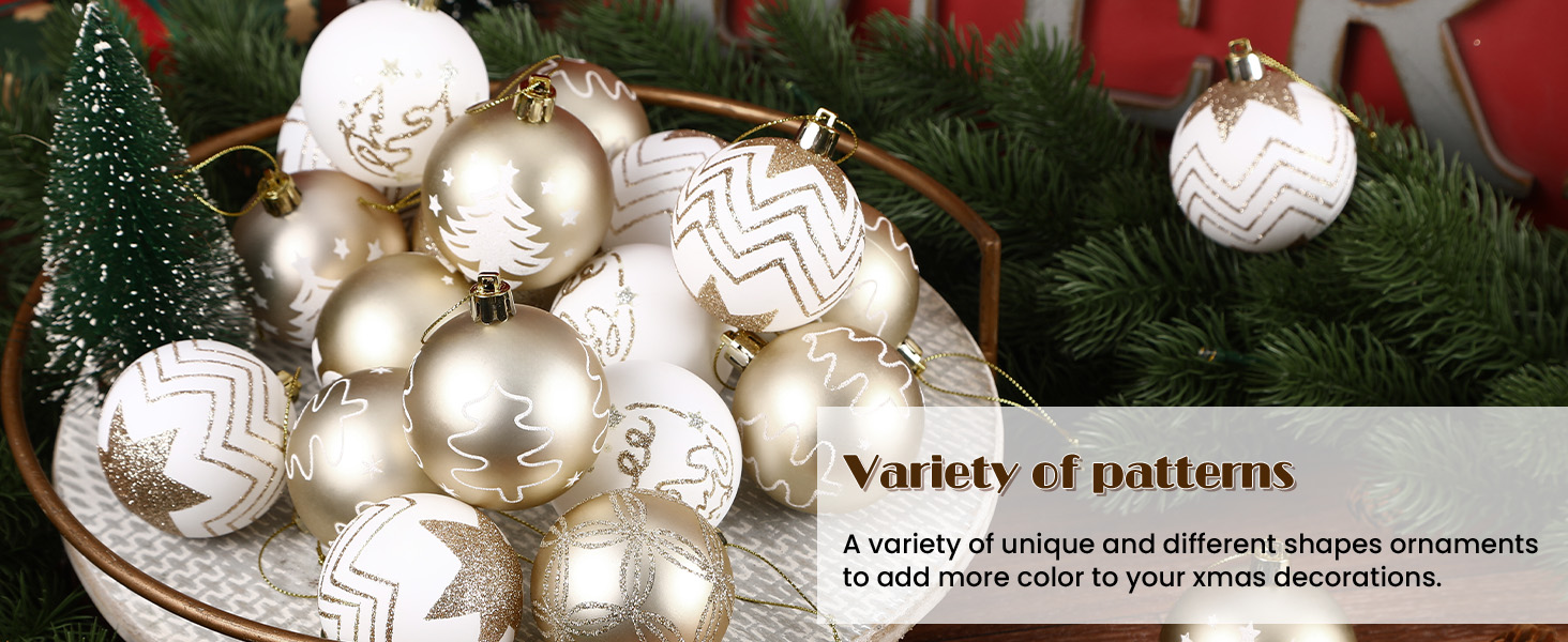 Набір прикрас для ялинки Shareconn 30 шт. 60 мм (Червоний & Золотий)