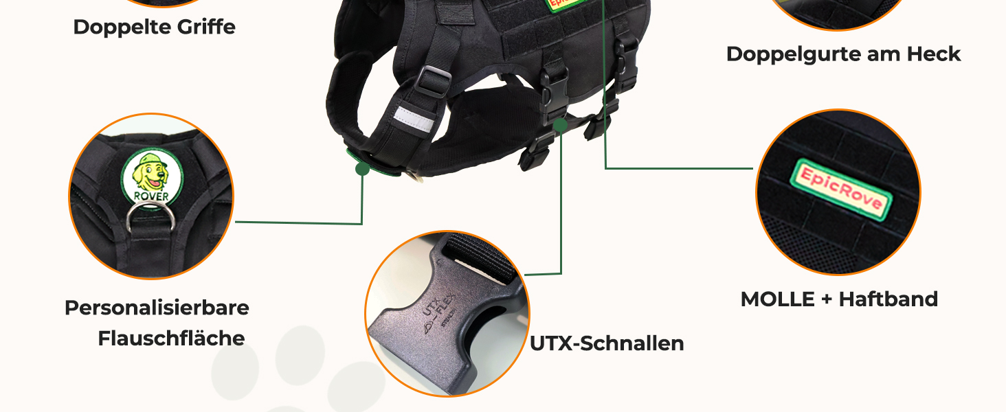 Нашийник для собак середніх та великих порід RoveVest Air: легкий, дихаючий, регульований, для прогулянок та активного відпочинку. Чорний, розмір M