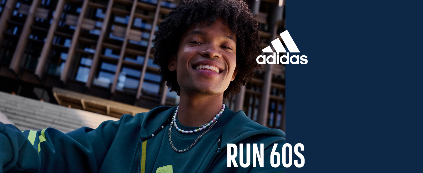 Кросівки Adidas Run 60s 4.0 для чоловіків, 43 1/3 EU, білий, чорний, білий