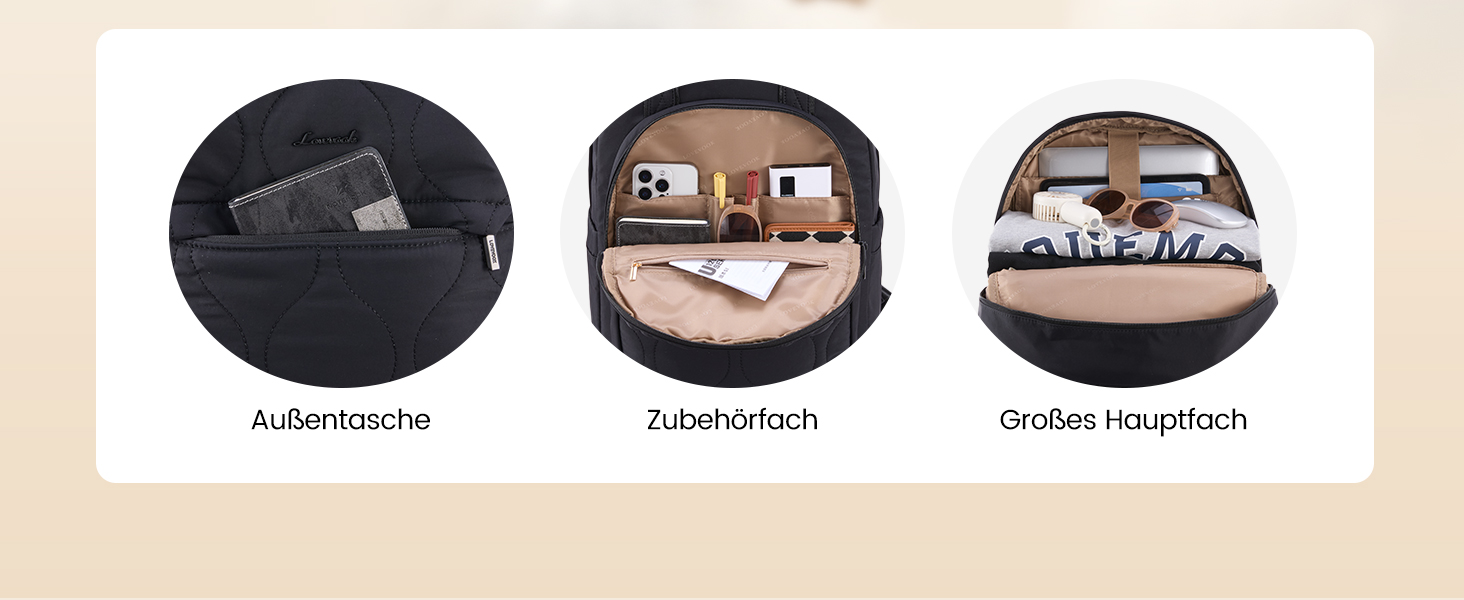 LOVEVOOK Рюкзак для жінок, рюкзак для ноутбука, шкільний рюкзак для підлітків, легкий рюкзак з підкладкою, жіноча робоча/навчальна сумка, рюкзак для подорожей, універсальний, елегантний, колір бежевий/хакі, 15.6 дюймів