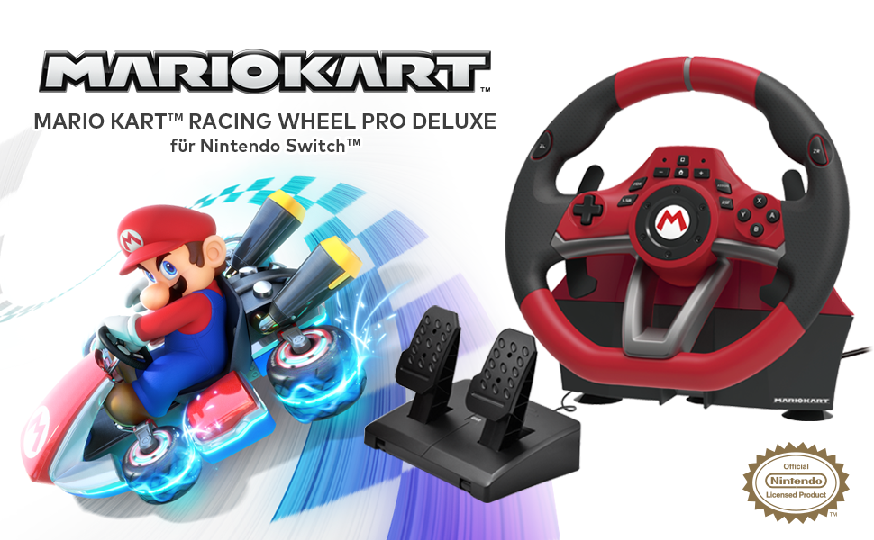Руль Hori Kart Racing Wheel Pro Deluxe для Nintendo Switch та PC