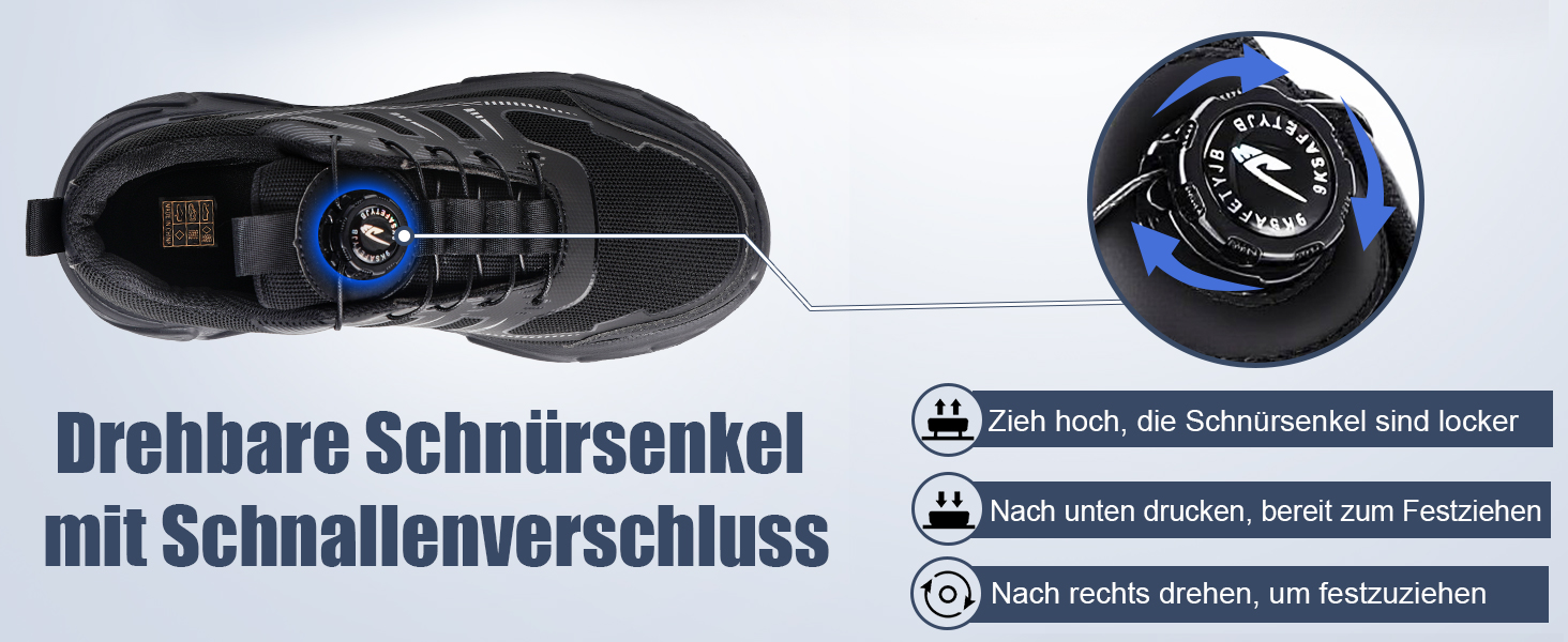 Чоловічі робочі черевики з металевим носком, неслизькі, чорні, 41 EU
